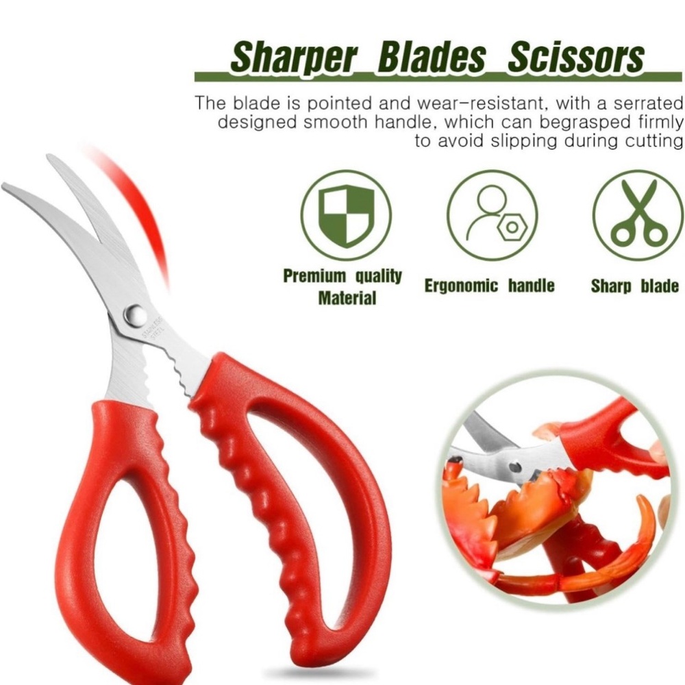 Red Kitchen Multifunctional Shears Set - Picture 3 of 4
